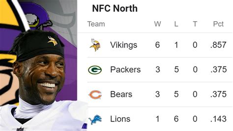 nfc noeth standings|nfc north standings today.